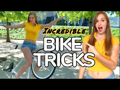Artistic girl on a bike! Mind-blowing tricks