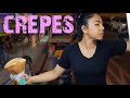 BEST Crepes Served By Beautiful Girl In Pattaya Thai Street Food