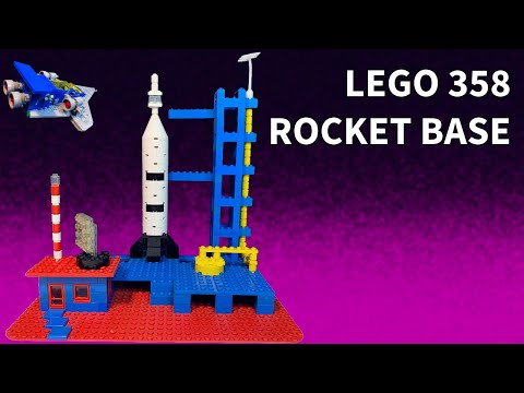 LEGO 358 Rocket Base from 1973! (Stop Motion Review)