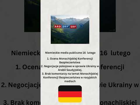Niemieckie media publiczne 16 lutego