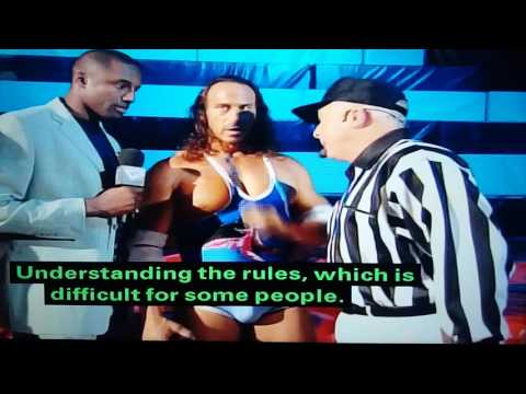 UK gladiators Wolf eats the yellow card.