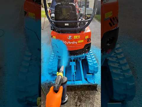 Kubota U-17 Mini Digger Super Satisfying POV ASMR Snow Foam Wash #satisfying #cleaning #asmr #pov