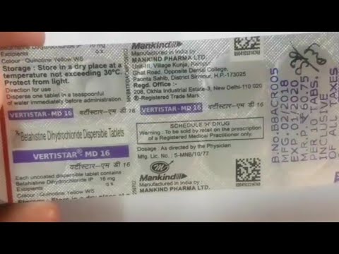 Vertistar Md 16 mg tablet review in tamil ||Medicine Health