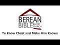 Berean Bible Baptist Church - Morning Worship 2023-01-15