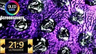 21:9 Widescreen Liquid Ink Abstract 2 Multi Color - 10 Hours - 4K - OLED Safe