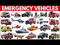Emergency Vehicles For Kids Police Car Fire Truck Rescue Trucks And Ambulance Learning Video