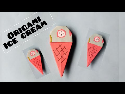 Origami Ice Cream - Origami Easy - Eiscreme Papier - Ice Cream Paper