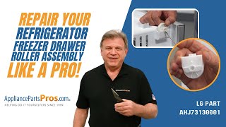 How to Replace LG/Kenmore Refrigerator Freezer Drawer Roller Assembly AHJ73130001