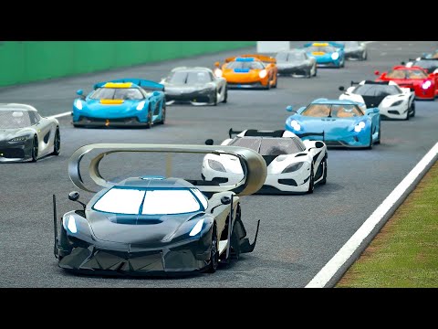 Koenigsegg 700+ Concept vs Koenigsegg Hypercars - Drag Race 20 KM