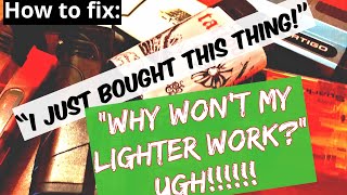 How to fix a new lighter. How to purge and fill a butane lighter. Common butane lighter issue.