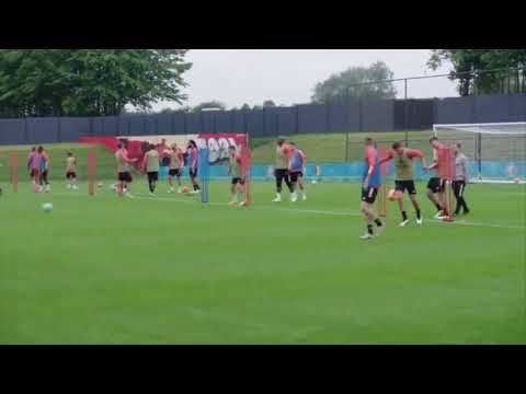 The relay games from training session and Eden Hazard joined the team training (2021.06.05)