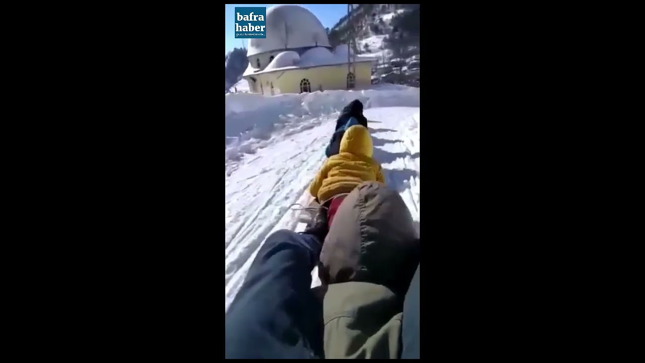 Bengü Köyünün Çocuklarından 'Kızak' Keyfi