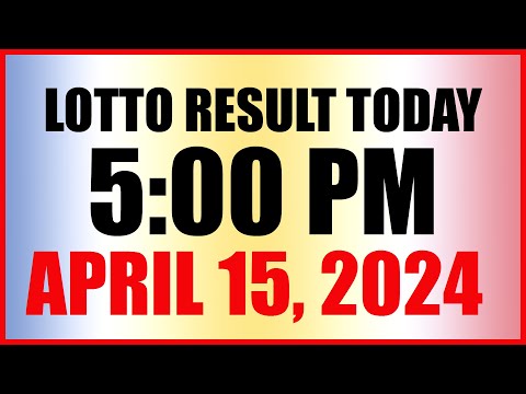 Lotto Result Today 5pm April 15, 2024 Swertres Ez2 Pcso