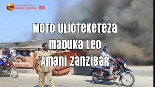 Moto ulioteketeza maduka Amani Zanzibar @DiscoverZanzibar 14th July 2023.