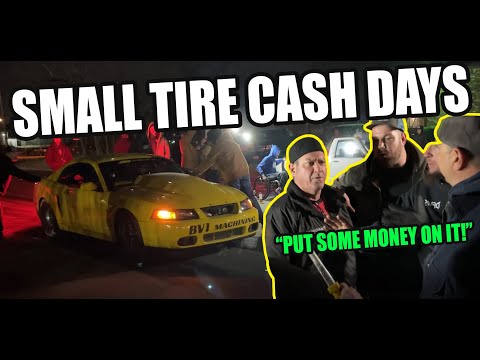 18 CAR SMALL TIRE CASH DAYS | FIGHTS, WRECKS AND NITROUS BACK FIRES!