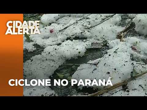 Granizo chegou a matar passarinhos em Santa Mariana; em Assaí, quem saiu de carro voltou correndo