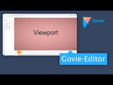 First steps with the Govie Editor