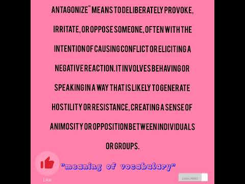 antagonize meaning #meaning #vocabulary #ytshorts