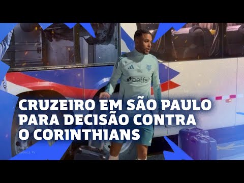 COM NOVIDADE, CRUZEIRO CHEGA A SÃO PAULO PARA JOGO CONTRA O CORINTHIANS PELA COPA DO BRASIL