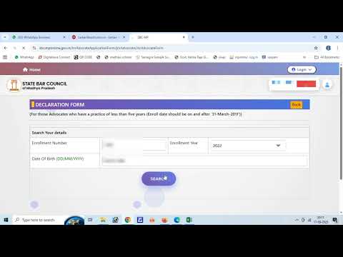 MP Bar Council Declaration Form #MPBarCouncil#AdvocateRegistration#DeclarationForm#LawStudentsIndia