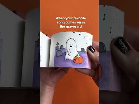 More Pumpkin and Little Ghost adventures 👻🎃 #bestfriend #flipbook #halloween #adorable #shorts