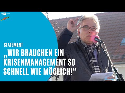 Kundgebung von Unternehmern in Elsterwerda. Forderung eines Krisenmanagements