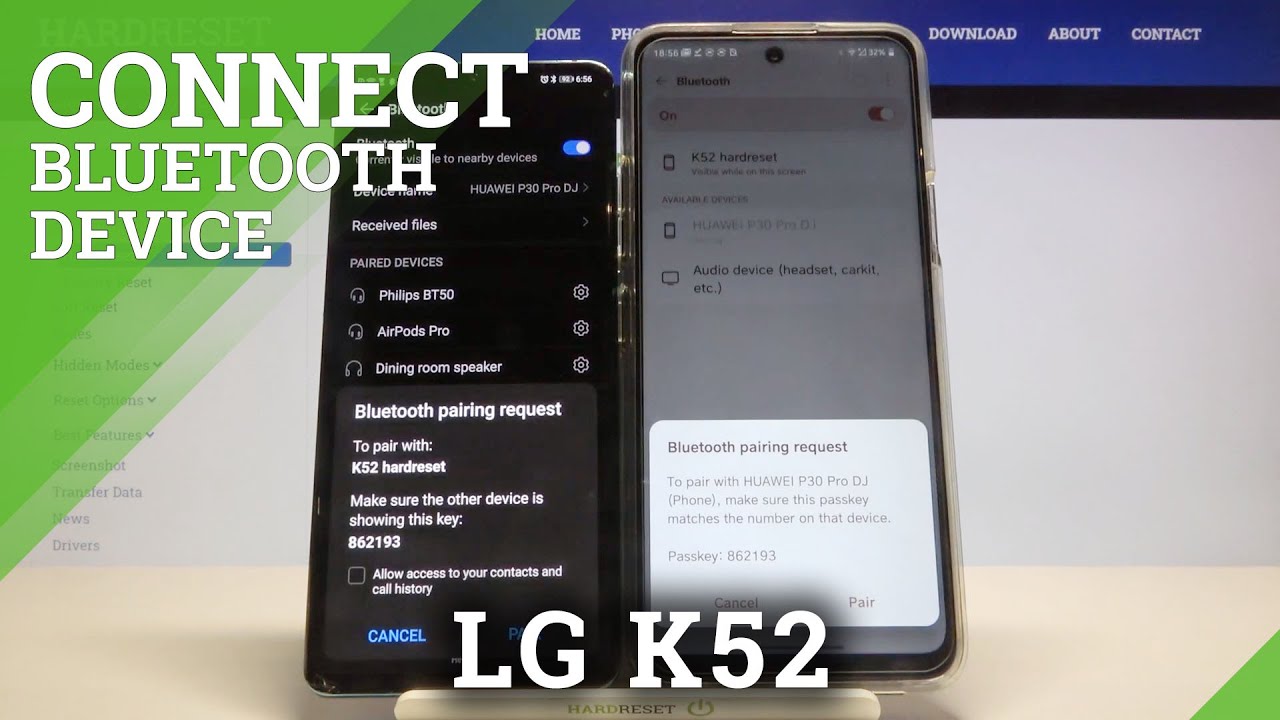How to Link Devices with LG K52 via Bluetooth – Bluetooth Connection