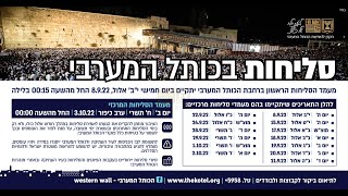 סליחות בשידור חי מהכותל המערבי לתאריך מוצאי שבת ו’ תשרי – 01.10.2022