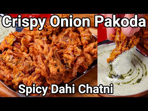 5 Tips to make Layered Crispy Onion Pakoda or Kanda Bajji with Dahi Chatni | Lachedar Pyaj Ke Pakode