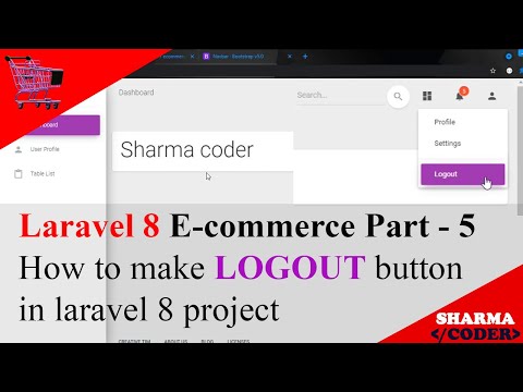 Laravel 8 E com Part 5 How to make logout button in Laravel 8 E commerce project