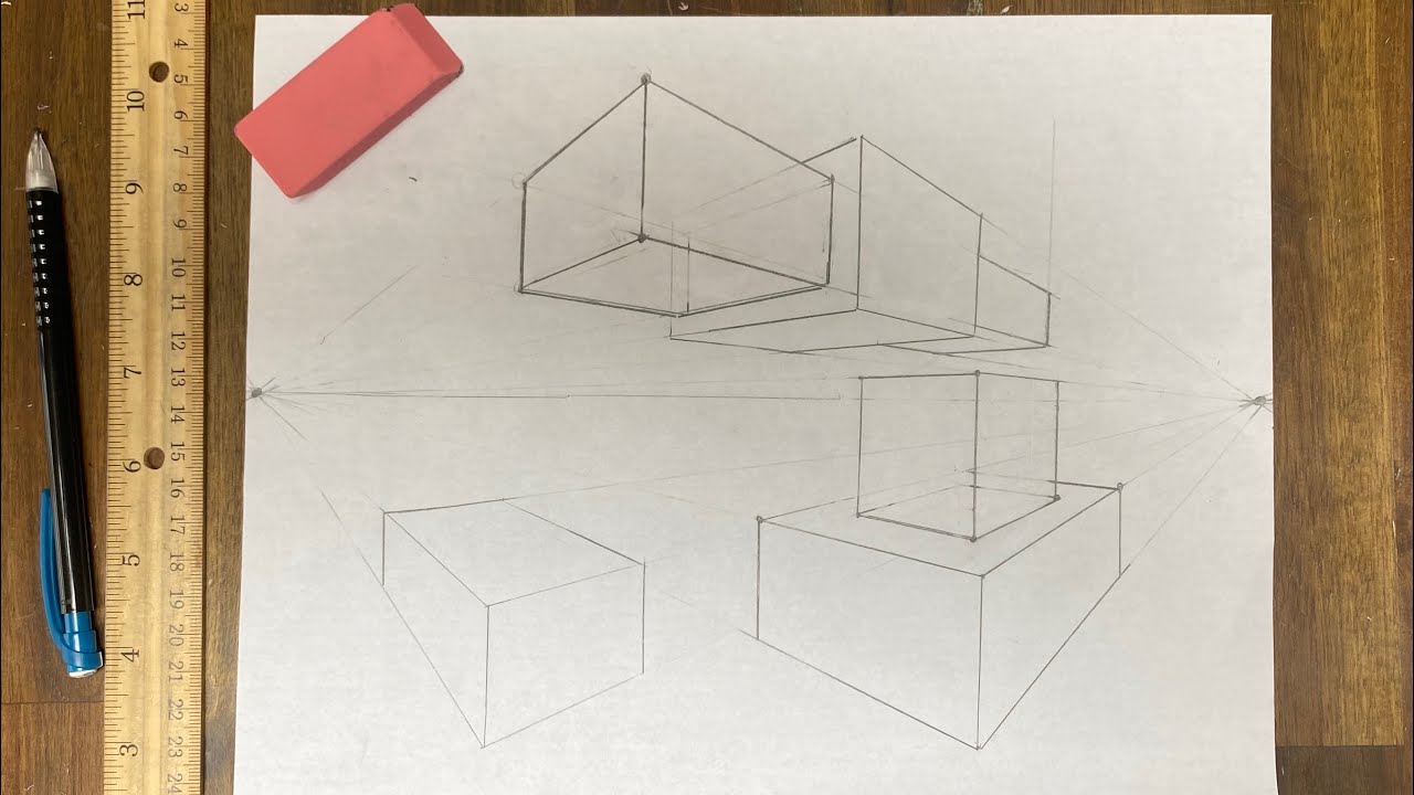 Stacking/Bumping Out Forms in Two-Point Perspective