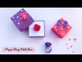 How To Make Beautiful Rose Ring DIY Paper Rose Ring Easy Paper Ring With Box