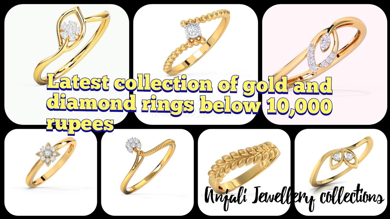 Latest Simple Gold and Diamond Ring Designs with Price|#Anjali Jewellery Collections