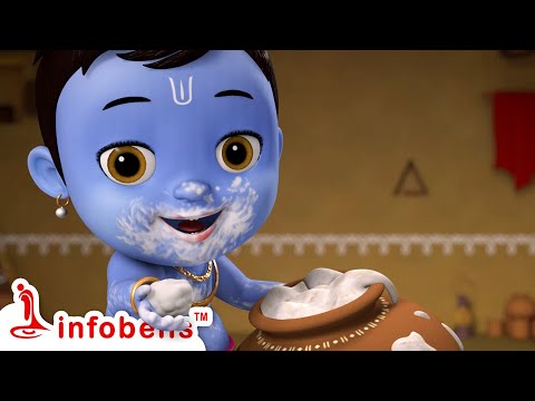 குட்டிக் கண்ணனே வா வா வா - Little Krishna | Tamil Rhymes for Children | Infobells