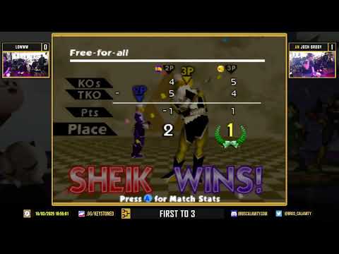 Keystoned VIII   #SSB64   Remix Winners Semis   Josh Brody vs  Lowww