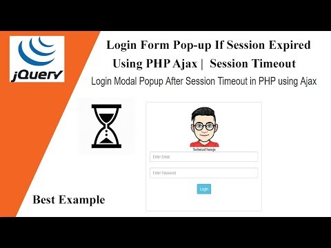 Login Form Pop up If Session Expired using PHP Ajax | Session Timeout | Login Script | Best Example