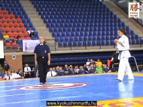 2010 Shinkyokushin EC Logrono: Csenge Szepesi - Inga Mikstaite, women, 65 kg