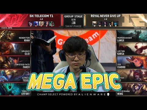 [MEGA EPIC] Faker Plays Twisted Fate - SKT VS RNG Highlights - 2019 Worlds Group Stage D2