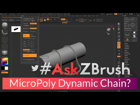 #AskZBrush - "How can I make a chain with MicroPoly and Dynamics?"