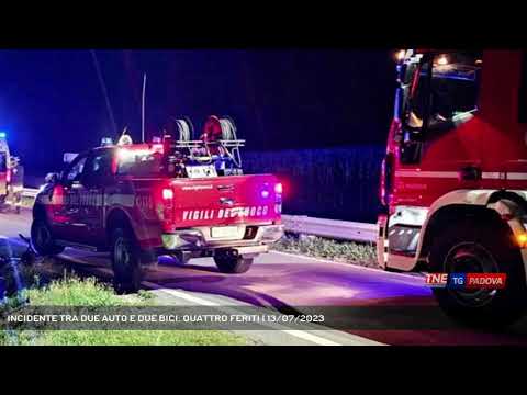 INCIDENTE TRA DUE AUTO E DUE BICI: QUATTRO FERITI | 13/07/2023