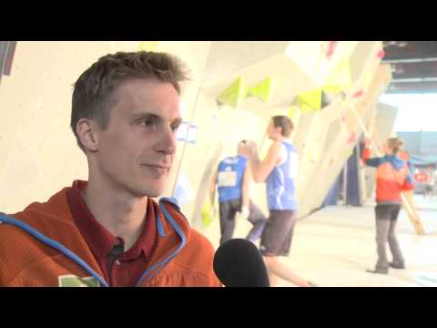 IFSC Climbing World Cup Grindelwald 2014 - Tips for Tall Climbers with Jorg Verhoeven