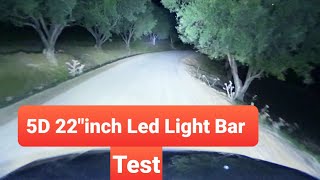 22 inch 5D Led Light bar Combo Offroad Lights Test