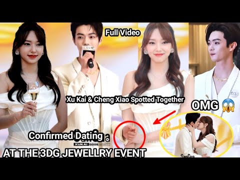 Xu Kai Accidentally Kiss Cheng Xiao on Stage at the 3DG Jewellry Event in Tianjin today 