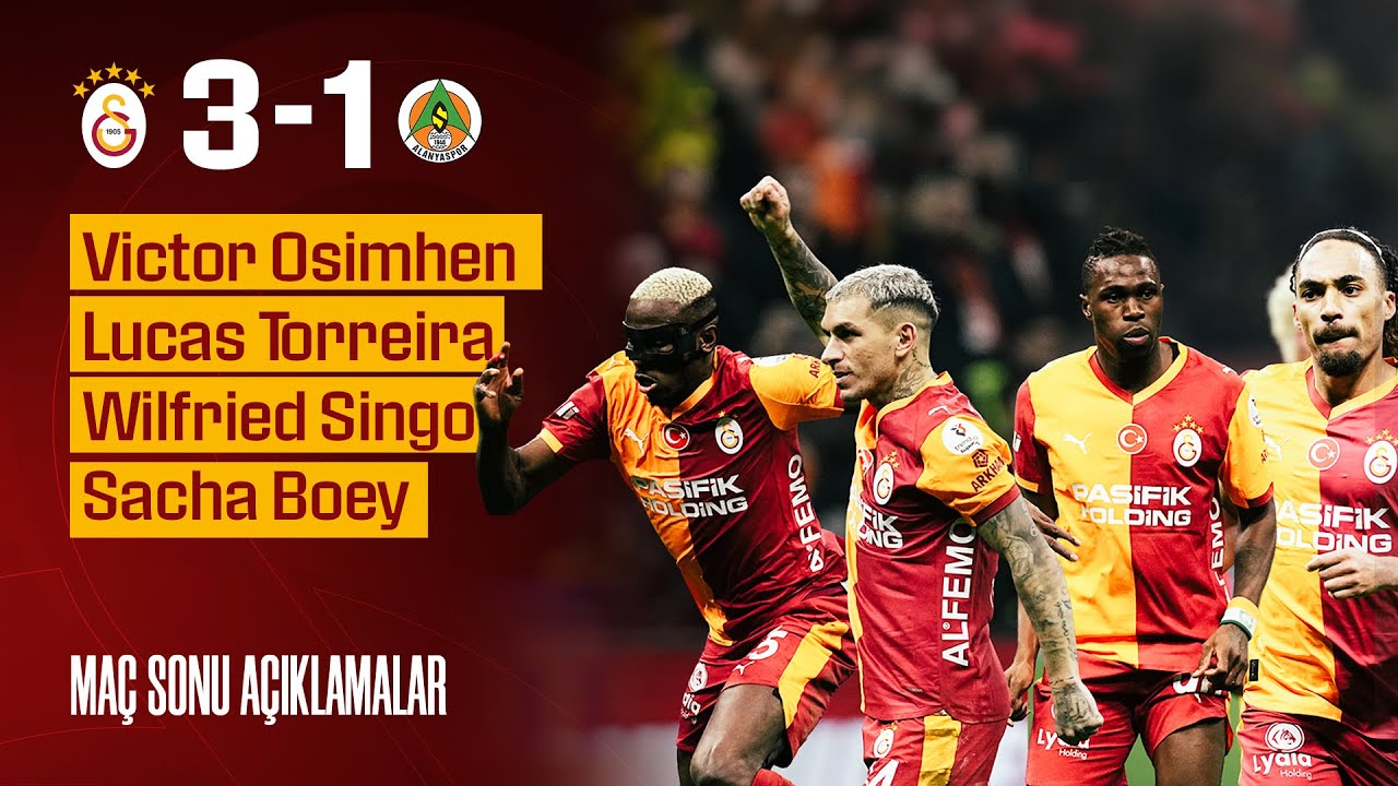 🎙️ Victor Osimhen, Lucas Torreira, Wilfried Singo ve Sacha Boey’den maç sonu açıklamalar #GSvALN 