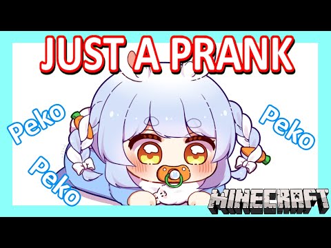 【Hololive】Pekora: Just A Prank!!! ft. Moona, Kanata【Minecraft】【Eng Sub】