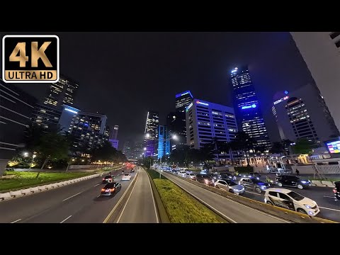 Jakarta Night Tour🇮🇩 on an Open-Top Bus | City Lights & Street Vibes