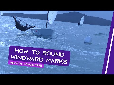 OPTIMIST SAILING - How To Round Windward Marks | [Medium Conditions]
