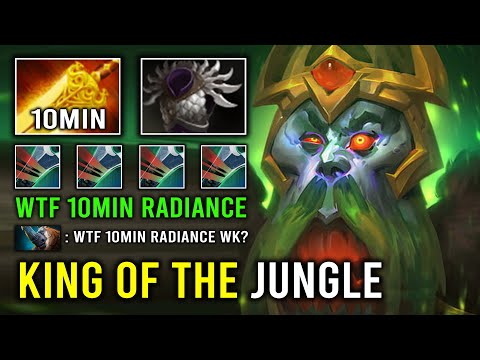 How to Fast Jungle Wraith King 10Min Radiance 100% Unkillable with 11 Armor Reduction Dota 2