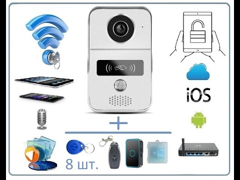 Вызывная панель видеодомофона WiFi/LAN с встроенным RFID считывателем + модуль звонка + контроллер замка, Full HD (Tuya/Smart Life), до -20 град.С Артикул: DE-WF02(KW02C)