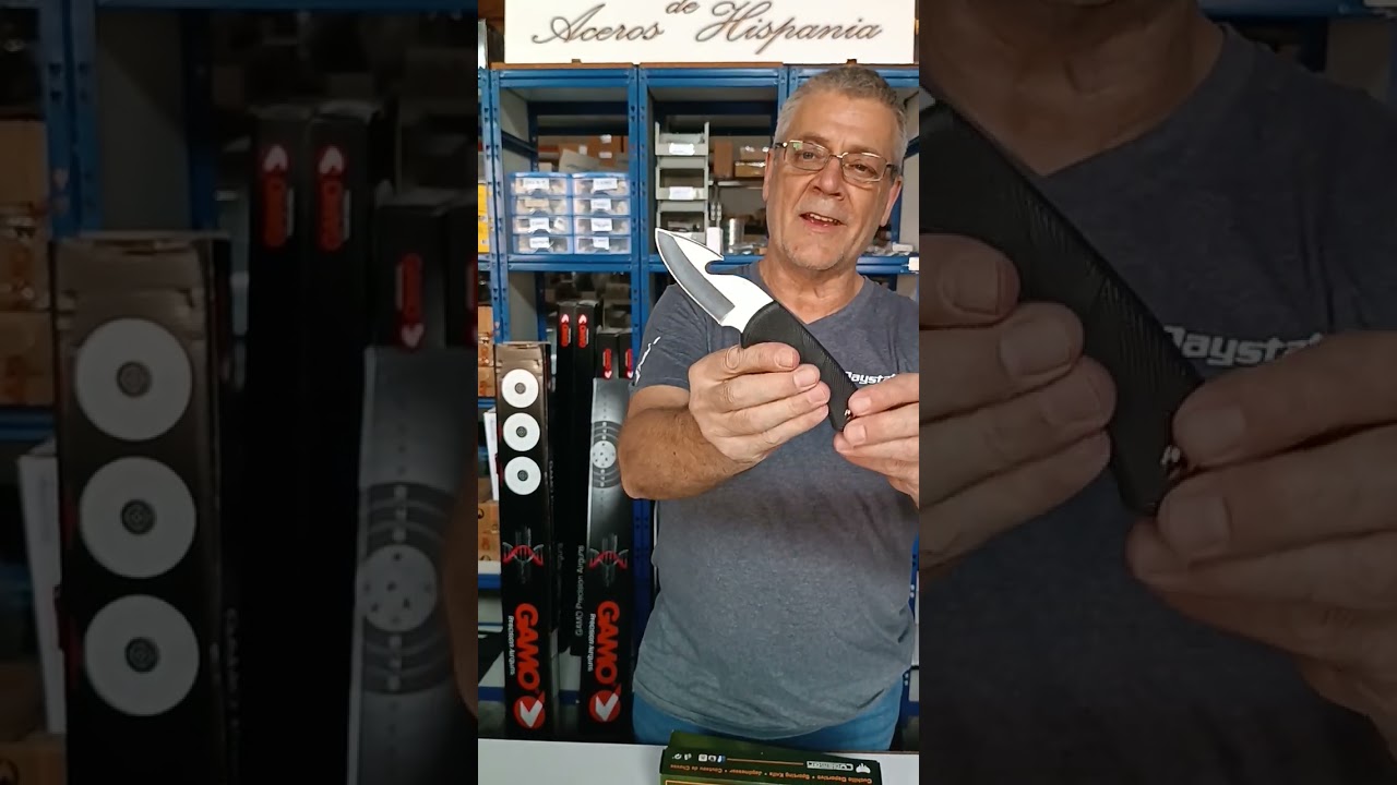 COLTELLO PER SCUOIARE CON MANICO IN GOMMA CUDEMAN COLIBRI 133-H